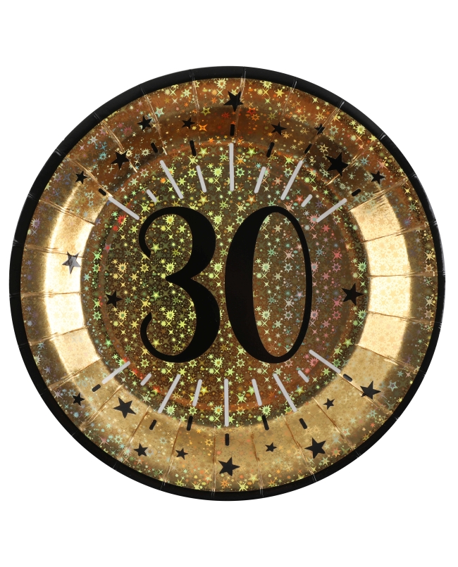 Platos Oro Brillante Numero 30 22.5cm Carton ***OFERTA DTO NO ACUMULABLE