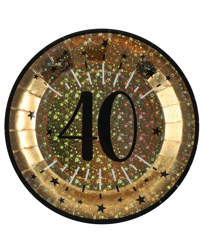 Platos Oro Brillante Numero 40 22.5cm Carton ***OFERTA DTO NO ACUMULABLE