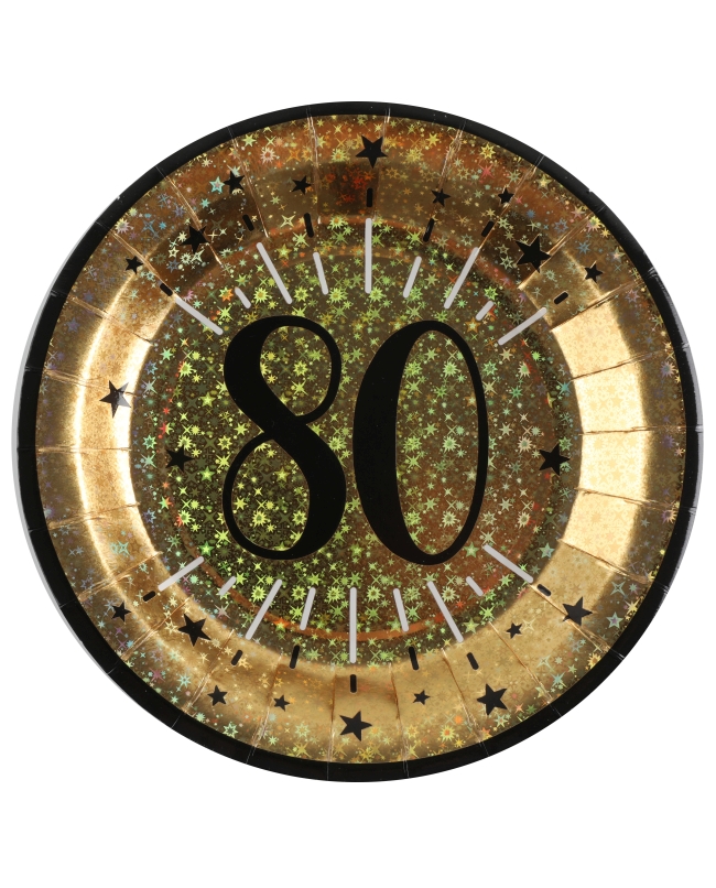 Platos Oro Brillante Numero 80 22.5cm Carton ***OFERTA DTO NO ACUMULABLE