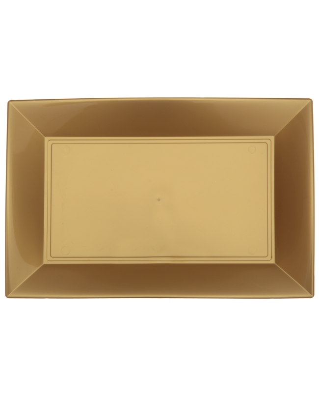 Bandeja Reutilizable 34X23cm Dorado Polipropileno ***OFERTA DTO NO ACUMULABLE