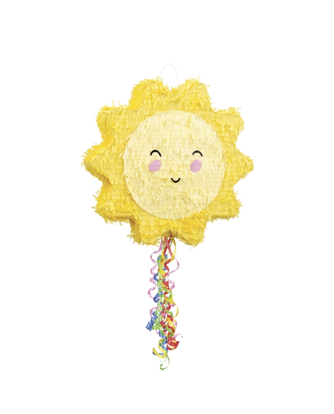 Piñata Plana Tirar Forma Sol 45X43cm