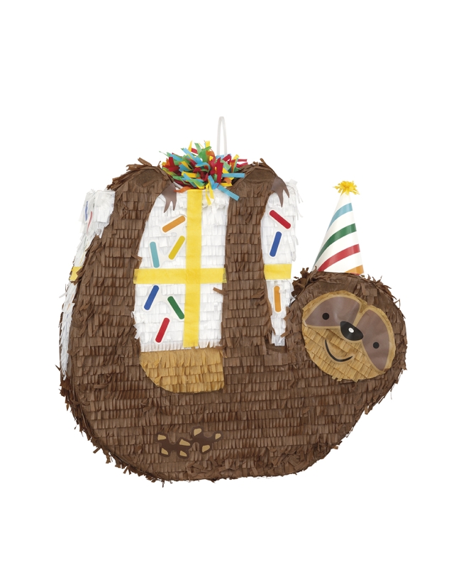 Piñata Plana Forma Perezoso 46X42cm