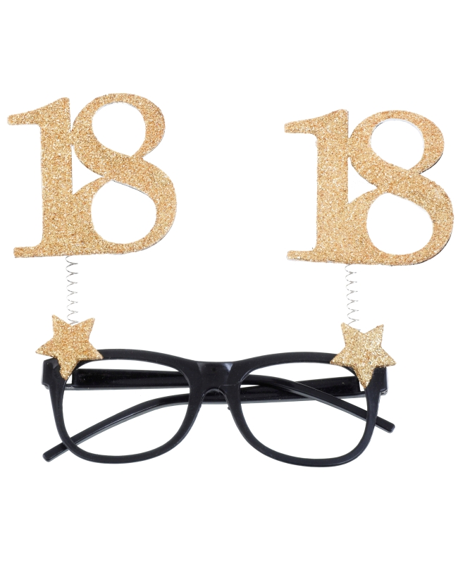 Gafas Numero 18 Oro 15X16cm Plastico ***OFERTA DTO NO ACUMULABLE