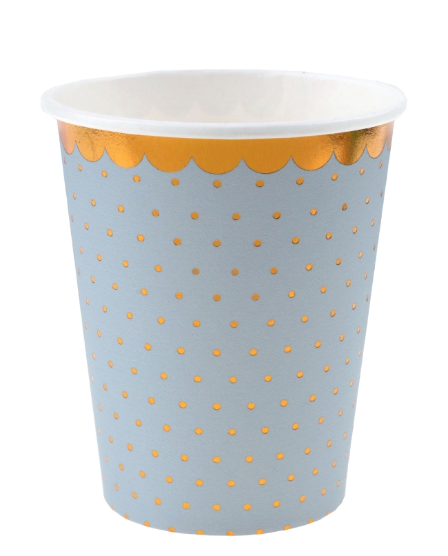 Vasos Puntos Azul Pastel 7.8 X 9.7cm 27cl Carton ***OFERTA DTO NO ACUMULABLE
