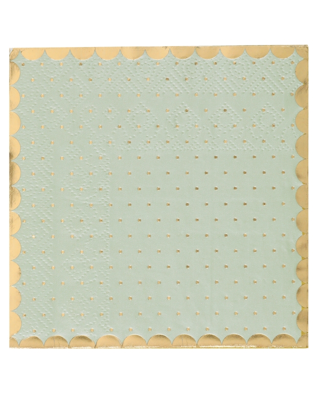 Servilletas Puntos Verde Oliva 25 X 25cm Papel 3 Capas ***OFERTA DTO NO ACUMULABLE
