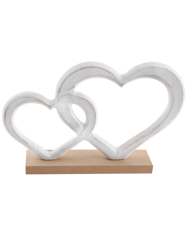 Centro Mesa Corazones 22 X 4 X 15.5cm Madera ***OFERTA DTO NO ACUMULABLE