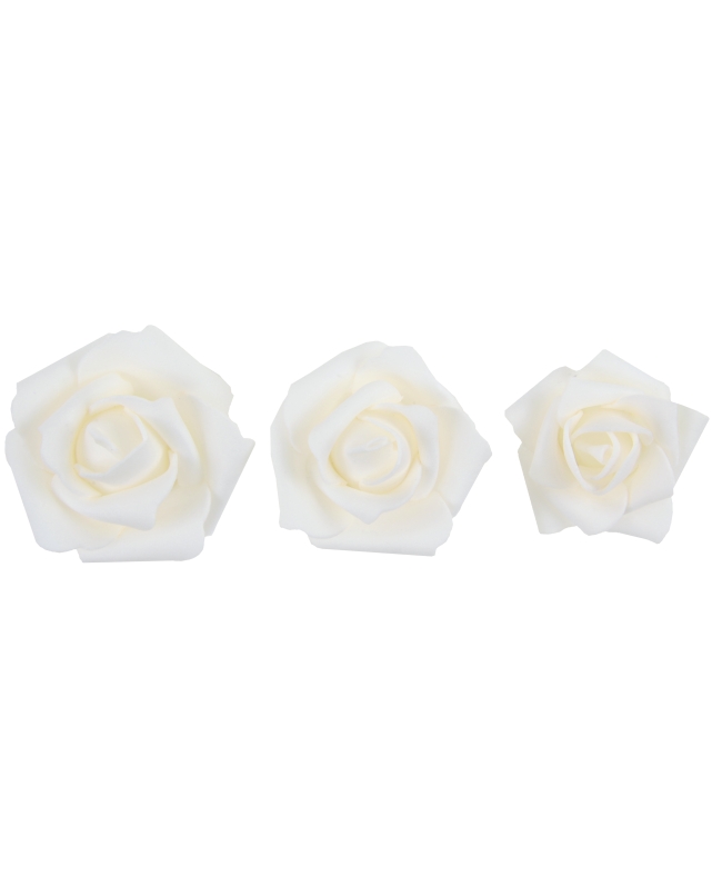 Deco Mesa Confeti Rosas Blancas 5, 5.5 Y 7cm Polietieno ***OFERTA DTO NO ACUMULABLE