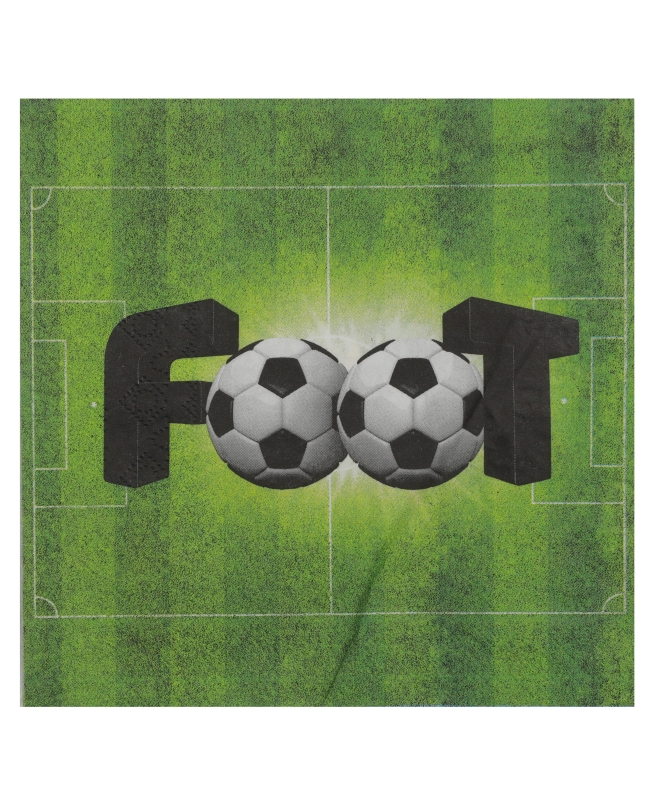 Servilletas Futbol Verde 33X33cm Papel 3 Capas ***OFERTA DTO NO ACUMULABLE