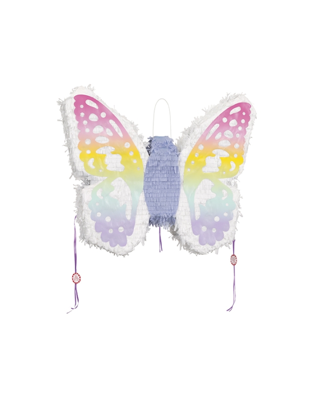 Piñata Plana Tirar Desplegable Forma Mariposa 49X48cm
