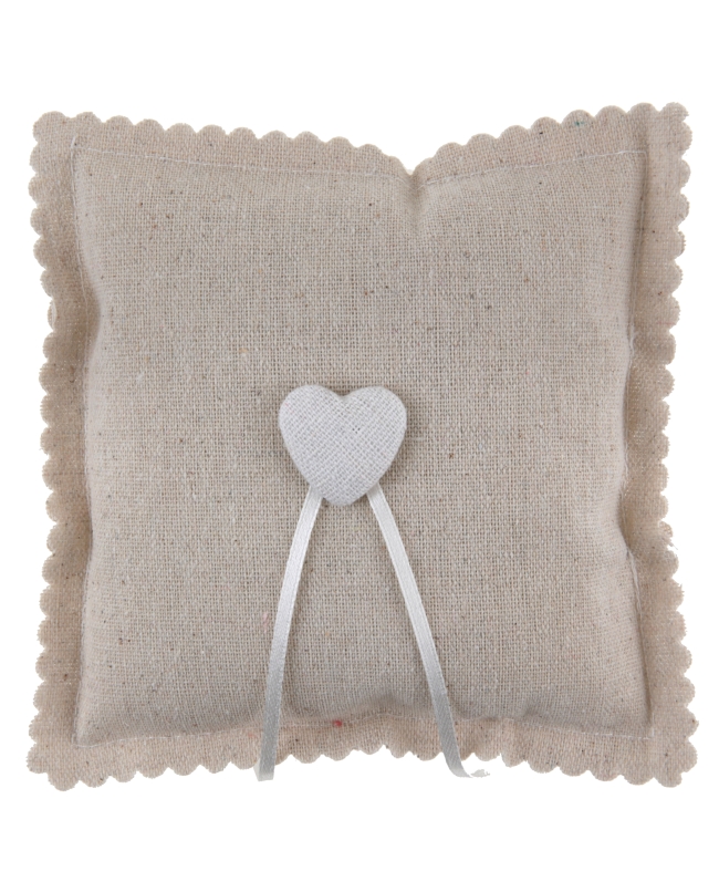 Cojin Anillos Natural 15 X 15cm Algodon Y Saten Poliester ***OFERTA DTO NO ACUMULABLE
