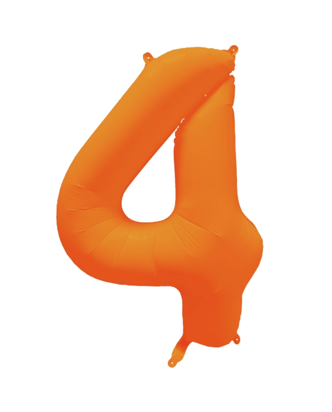 Rm Forma Numero 4 Naranja Neon 86X70cm ***OFERTA DTO NO ACUMULABLE
