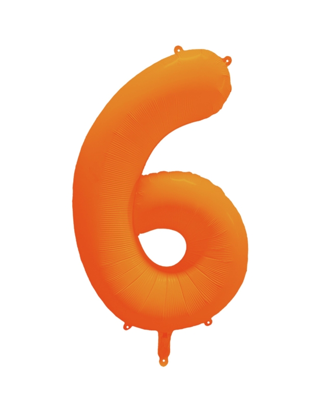 Rm Forma Numero 6 Naranja Neon 86X70cm ***OFERTA DTO NO ACUMULABLE