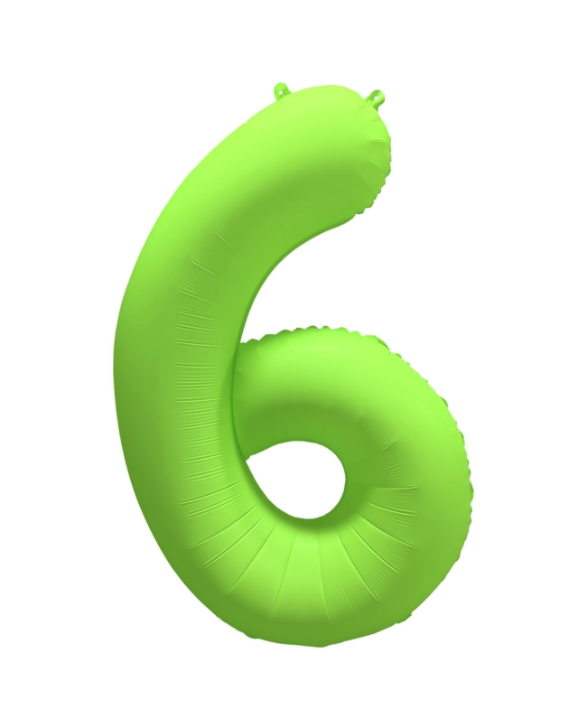 Rm Forma Numero 6 Verde Neon 86X70cm ***OFERTA DTO NO ACUMULABLE