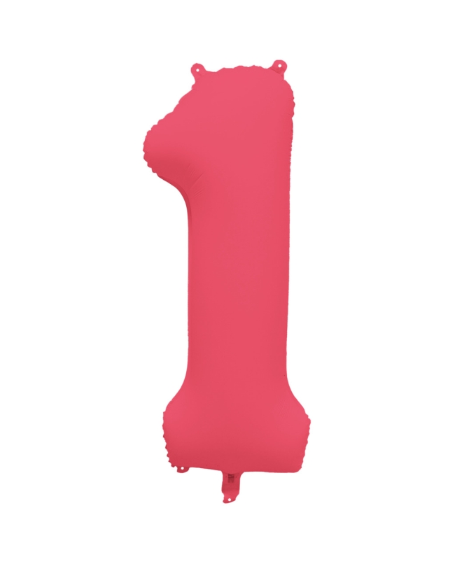Rm Forma Numero 1 Rojo Neon 86X70cm ***OFERTA DTO NO ACUMULABLE