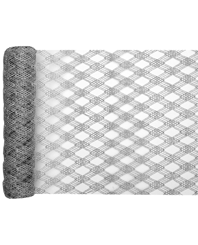 Camino Mesa Lure X Plata 28cm X 3m Poliester ***OFERTA DTO NO ACUMULABLE