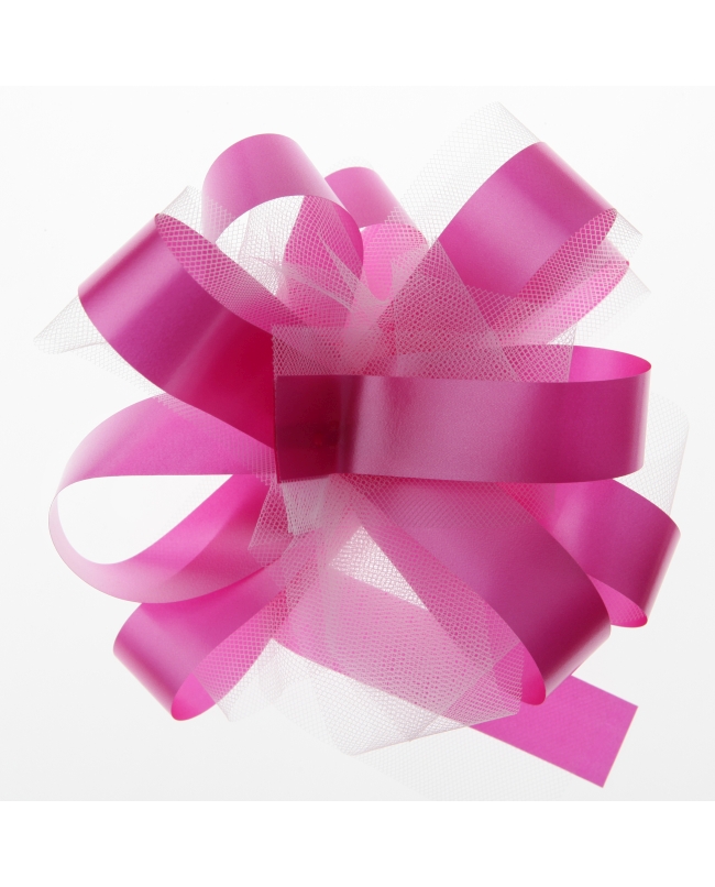 Lazo Facil Tul Fucsia 5cm Poliprop. Y Poliester ***OFERTA DTO NO ACUMULABLE