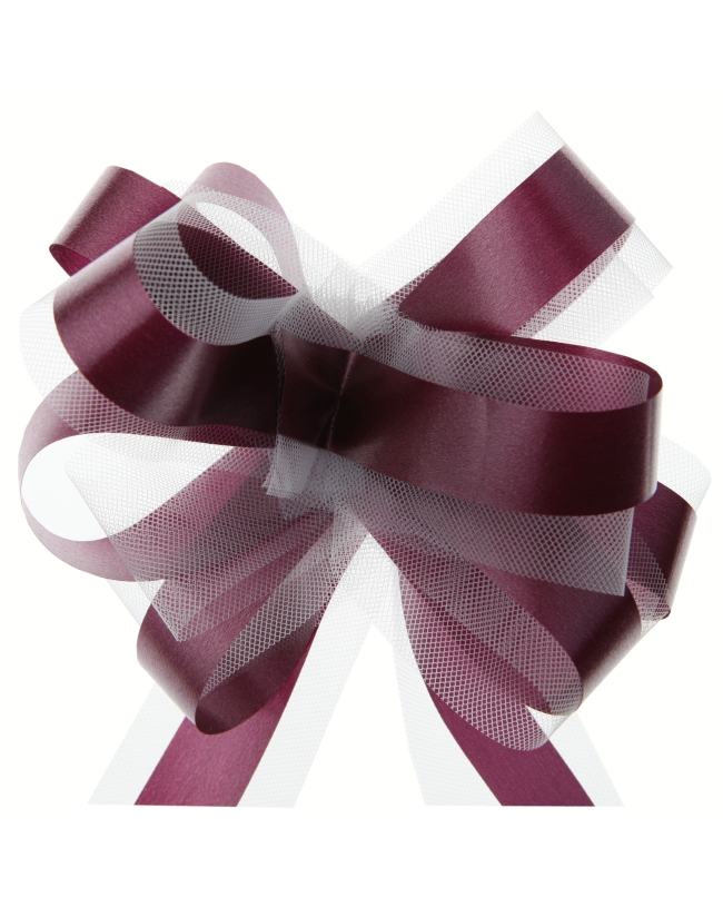 Lazo Facil Tul Burdeos 5cm Poliprop. Y Poliester ***OFERTA DTO NO ACUMULABLE