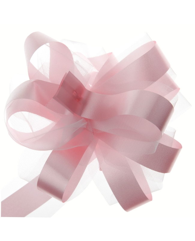 Lazo Facil Tul Rosa 5cm Poliprop. Y Poliester ***OFERTA DTO NO ACUMULABLE