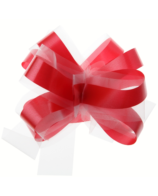 Lazo Facil Tul Rojo 5cm Poliprop. Y Poliester ***OFERTA DTO NO ACUMULABLE