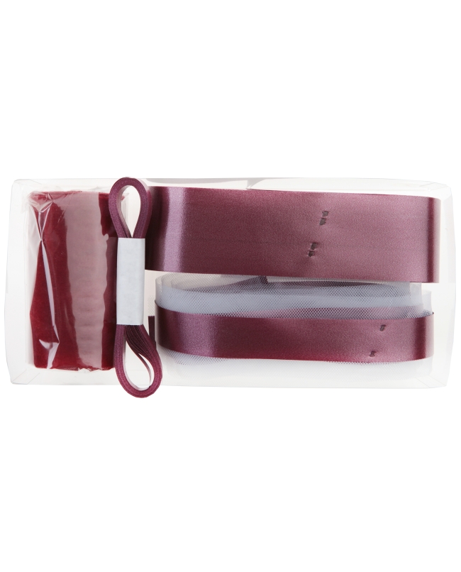 Kit Lazo Coche Burdeos 26 X 12 X 5cm Tejido No Tejd. Poliester Y Poliprop. ***OFERTA DTO NO ACUMULABLE
