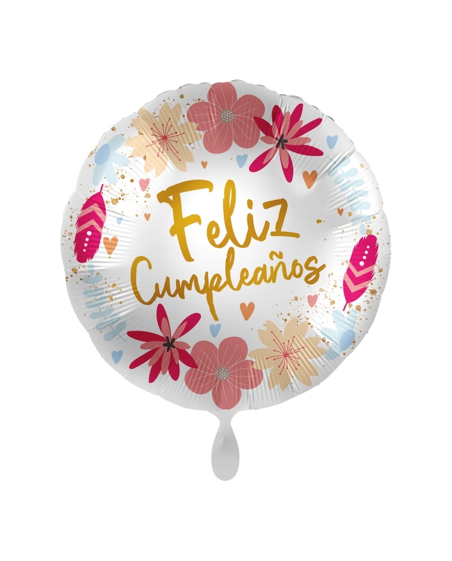 17/43CM FELIZ CUMPLEAÑOS FLORES ***OFERTA DTO NO ACUMULABLE