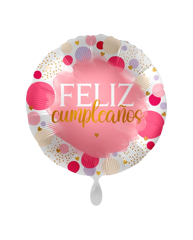 17/43CM FELIZ CUMPLEA&Ntilde;OS ROSA ***OFERTA DTO NO ACUMULABLE