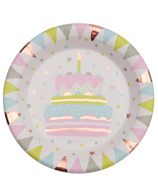 Platos Pastel 22.5cm Carton ***OFERTA DTO NO ACUMULABLE