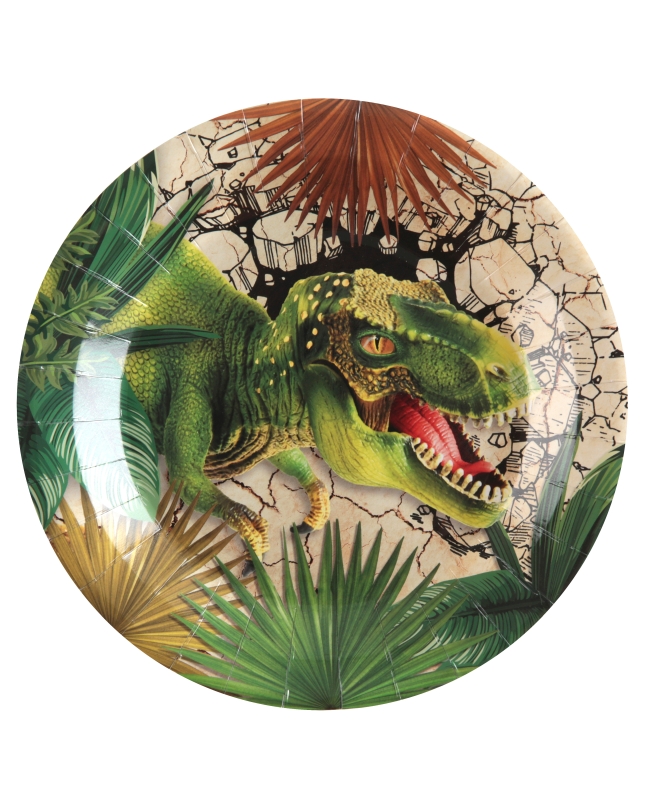 Platos Dinosaurio 22.5cm Carton ***OFERTA DTO NO ACUMULABLE
