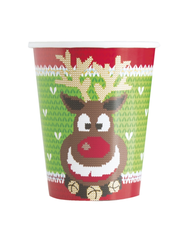 Vasos 266ml Navidad Carton