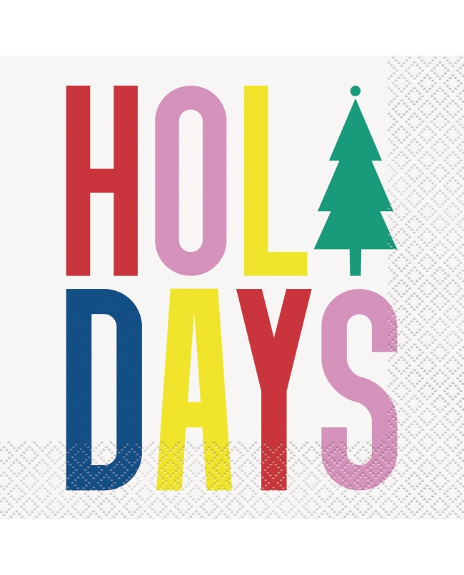 Servilletas 33X33cm Holidays Navidad Color