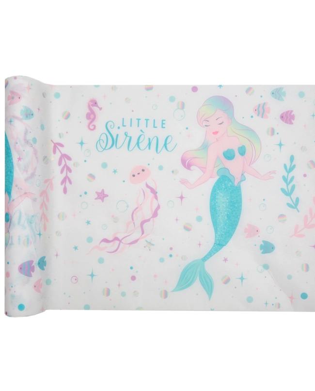 Camino Mesa Sirena Iridiscente 30cm X 5m Tejido No Tejido Poliester ***OFERTA DTO NO ACUMULABLE