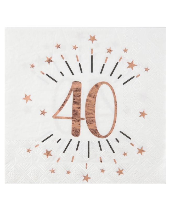 Servilletas Numero 40 Rosa 33X33cm Papel 3 Capas ***OFERTA DTO NO ACUMULABLE