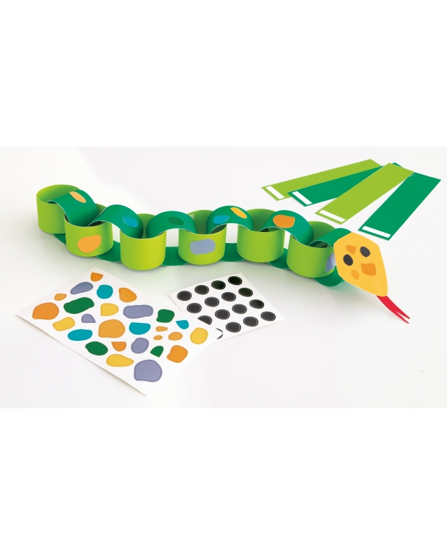 Kit Manualidad Cadena Serpiente Papel 4Pers.