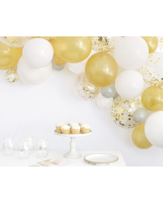 Kit Arco Globos Latex Y Confeti Foil