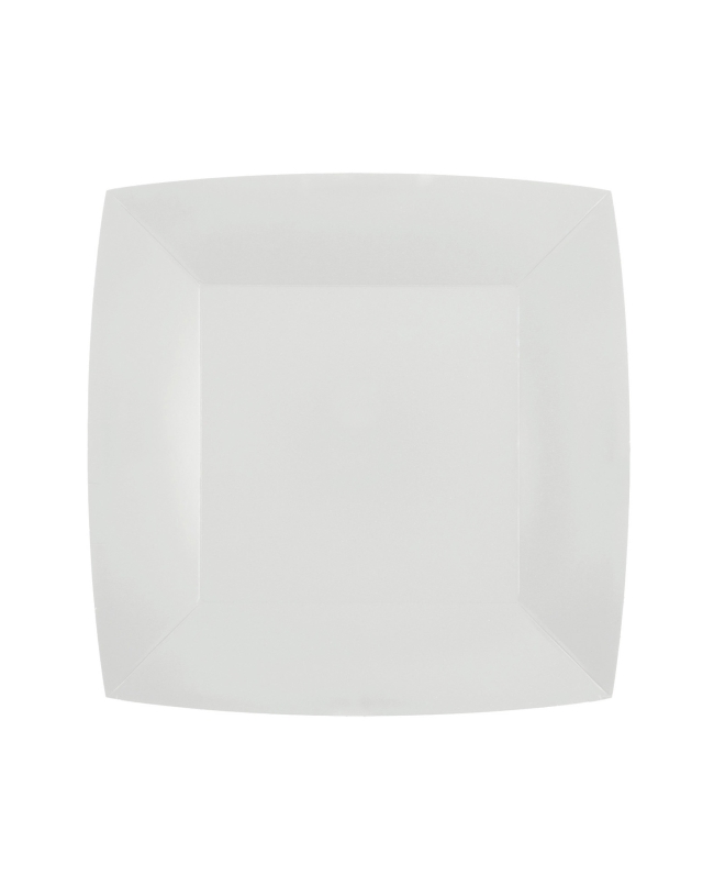 Platos cuadrado peque&ntilde;o Blanco 18x18cm fibra natural 290gr/m2 ***OFERTA DTO NO ACUMULABLE