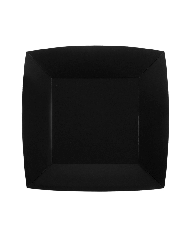 Platos cuadrado peque&ntilde;o Negro 18x18cm fibra natural 290gr/m2 ***OFERTA DTO NO ACUMULABLE