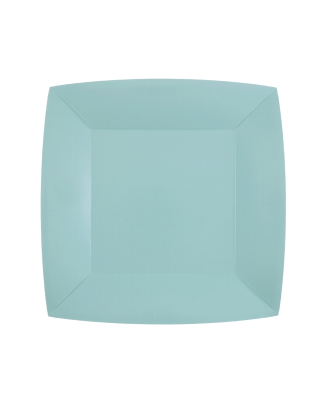 Platos cuadrado peque&ntilde;o Azul Claro 18x18cm fibra natural 290gr/m2 ***OFERTA DTO NO ACUMULABLE