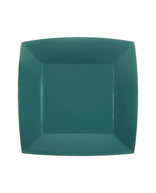 Platos cuadrado peque&ntilde;o Azul Pato 18x18cm fibra natural 290gr/m2 ***OFERTA DTO NO ACUMULABLE