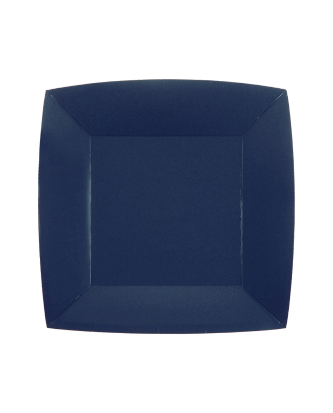 Platos cuadrado peque&ntilde;o Azul Marino 18x18cm fibra natural 290gr/m2 ***OFERTA DTO NO ACUMULABLE