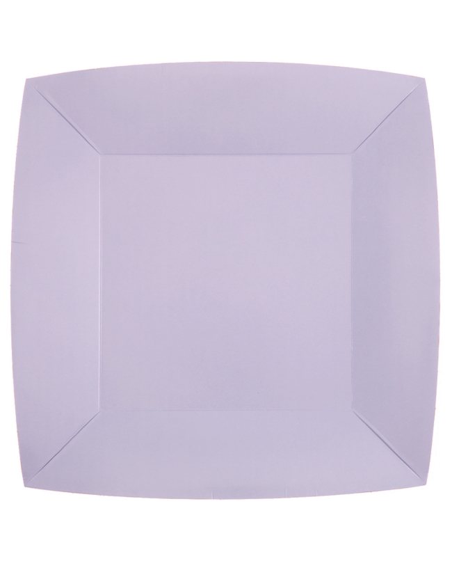 Platos cuadrado grande Violeta 23x23cm fibra natural 290gr/m2 ***OFERTA DTO NO ACUMULABLE