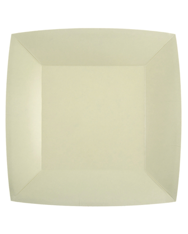 Platos cuadrado grande Arena 23x23cm fibra natural 290gr/m2 ***OFERTA DTO NO ACUMULABLE