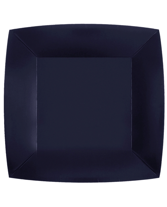 Platos cuadrado grande Azul Marino 23x23cm fibra natural 290gr/m2 ***OFERTA DTO NO ACUMULABLE
