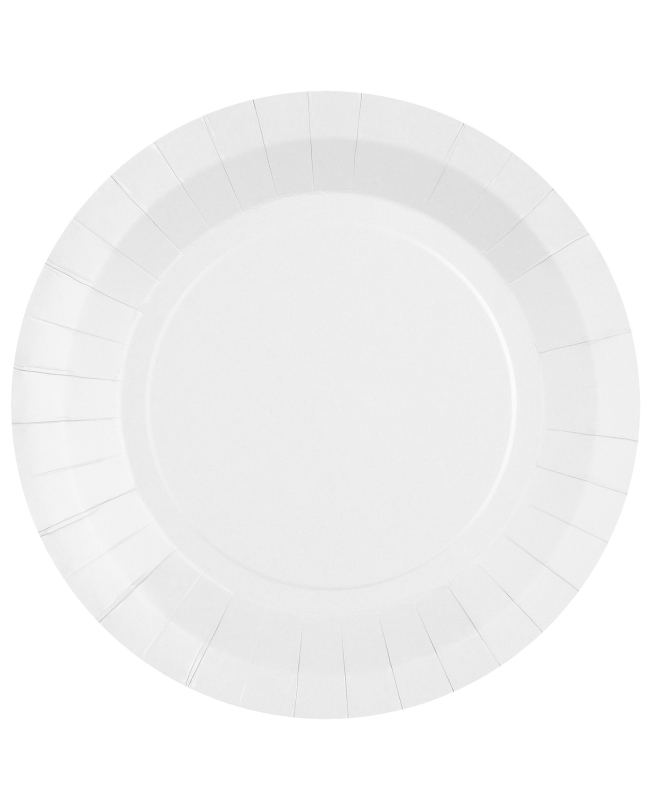Platos redondo grande Blanco 22.5cm fibra natural 290gr/m2 ***OFERTA DTO NO ACUMULABLE
