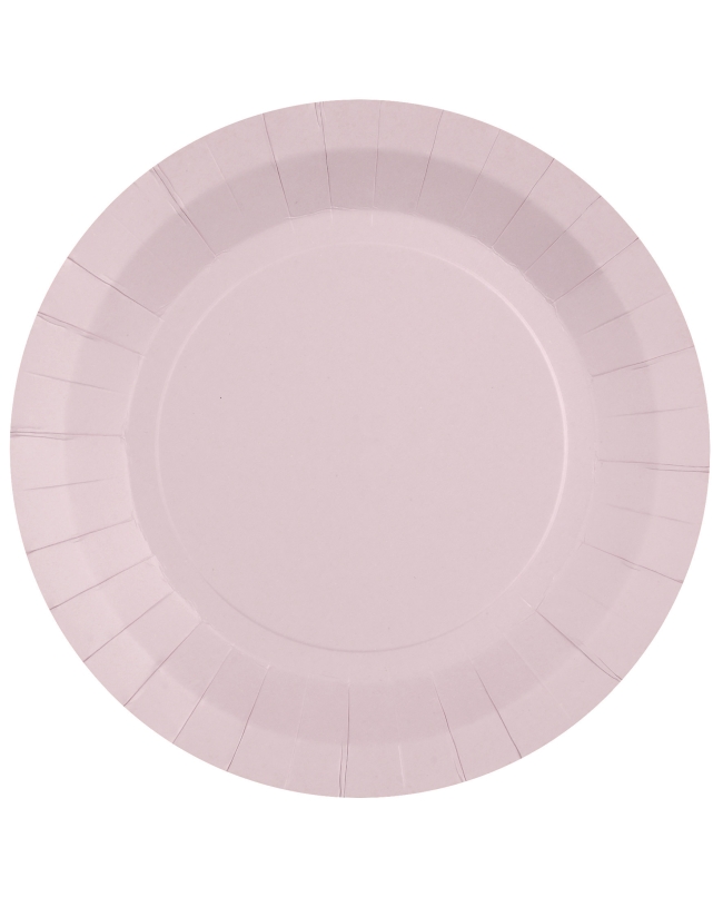 Platos redondo grande Rosa Claro 22.5cm fibra natural 290gr/m2 ***OFERTA DTO NO ACUMULABLE