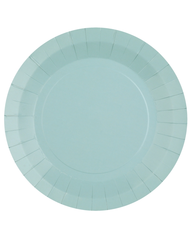 Platos redondo grande Azul Claro 22.5cm fibra natural 290gr/m2 ***OFERTA DTO NO ACUMULABLE