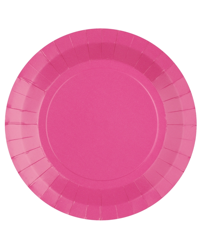 Platos redondo grande Rosa Caramelo 22.5cm fibra natural 290gr/m2 ***OFERTA DTO NO ACUMULABLE