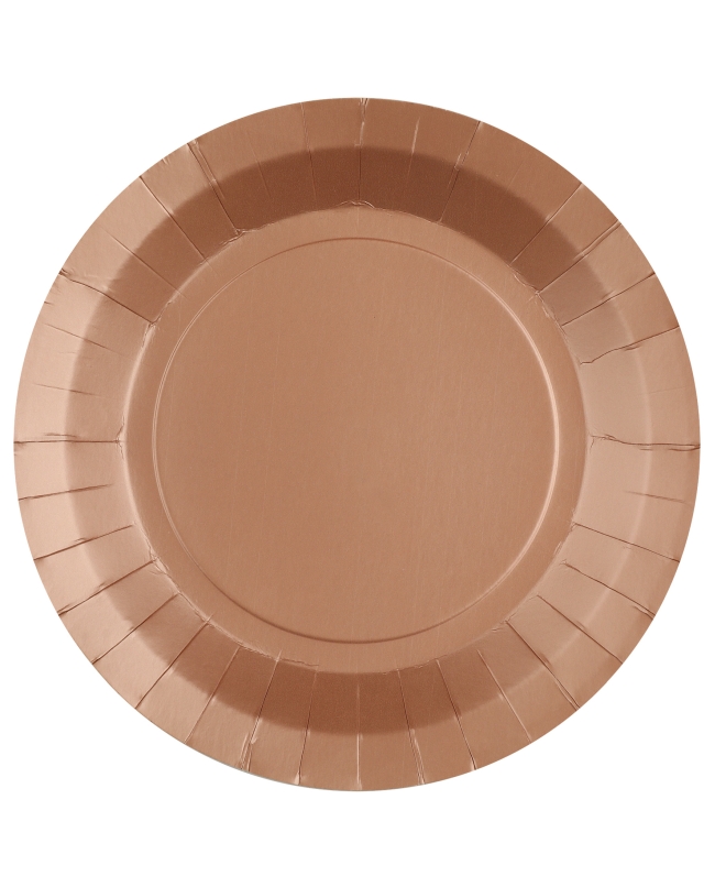 Platos redondo grande Bronce 22.5cm fibra natural 290gr/m2 ***OFERTA DTO NO ACUMULABLE