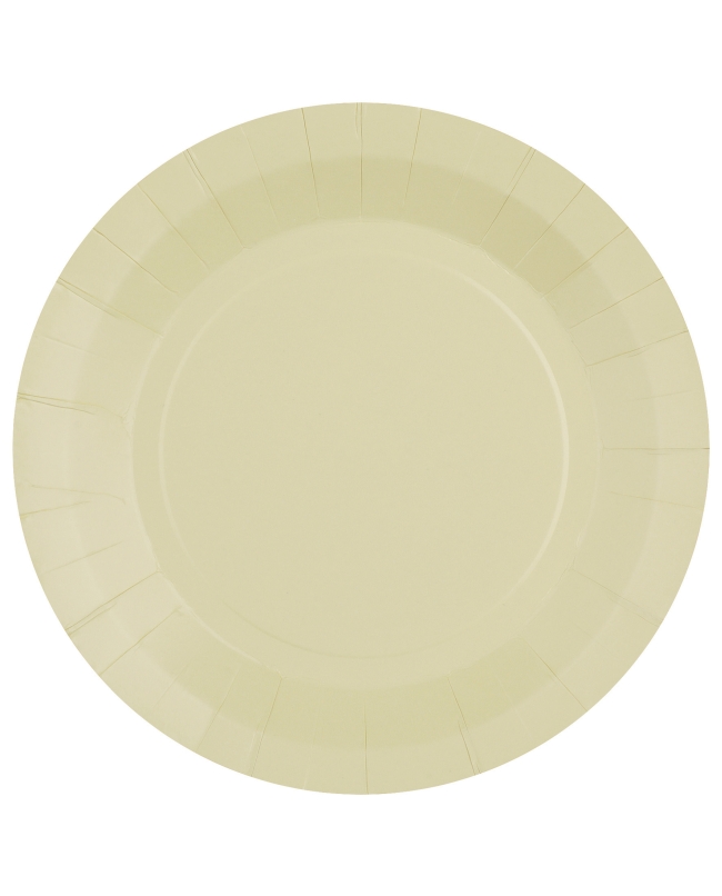 Platos redondo grande Marfil 22.5cm fibra natural 290gr/m2 ***OFERTA DTO NO ACUMULABLE