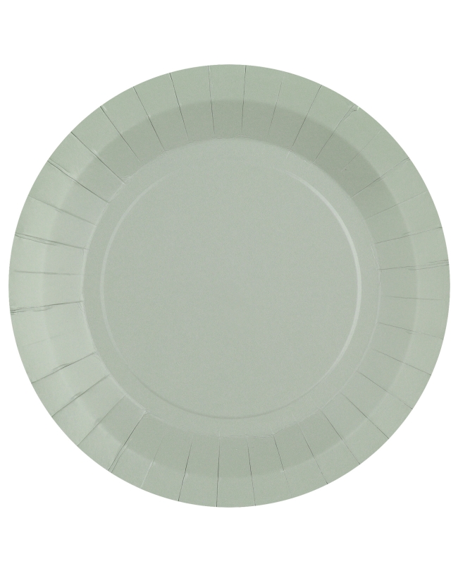 Platos redondo grande Gris Antracita 22.5cm fibra natural 290gr/m2