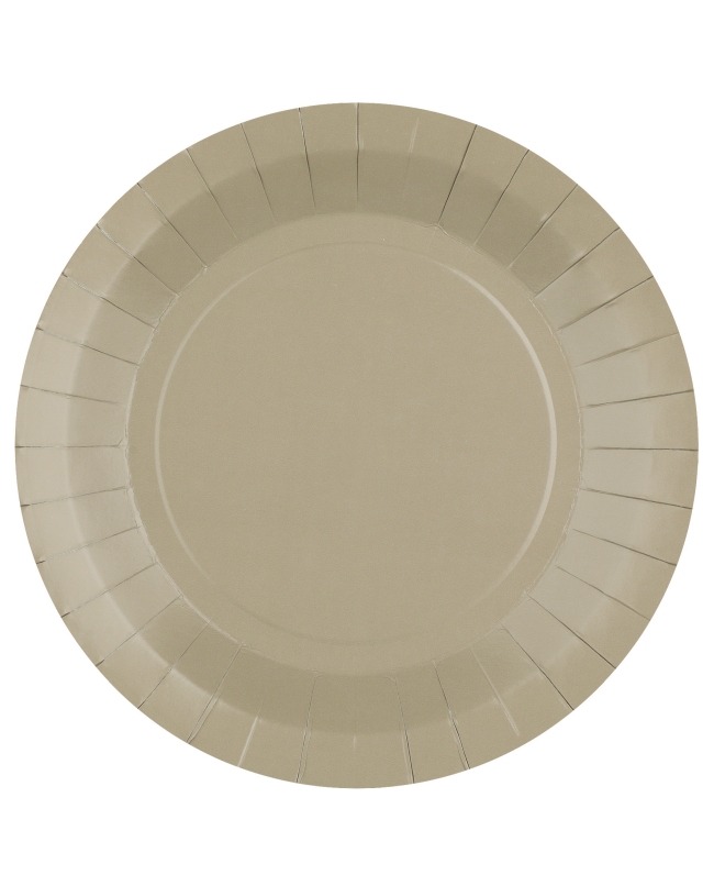 Platos redondo grande Marron Gris Topo Topo 22.5cm fibra natural 290gr/m2 ***OFERTA DTO NO ACUMULABLE